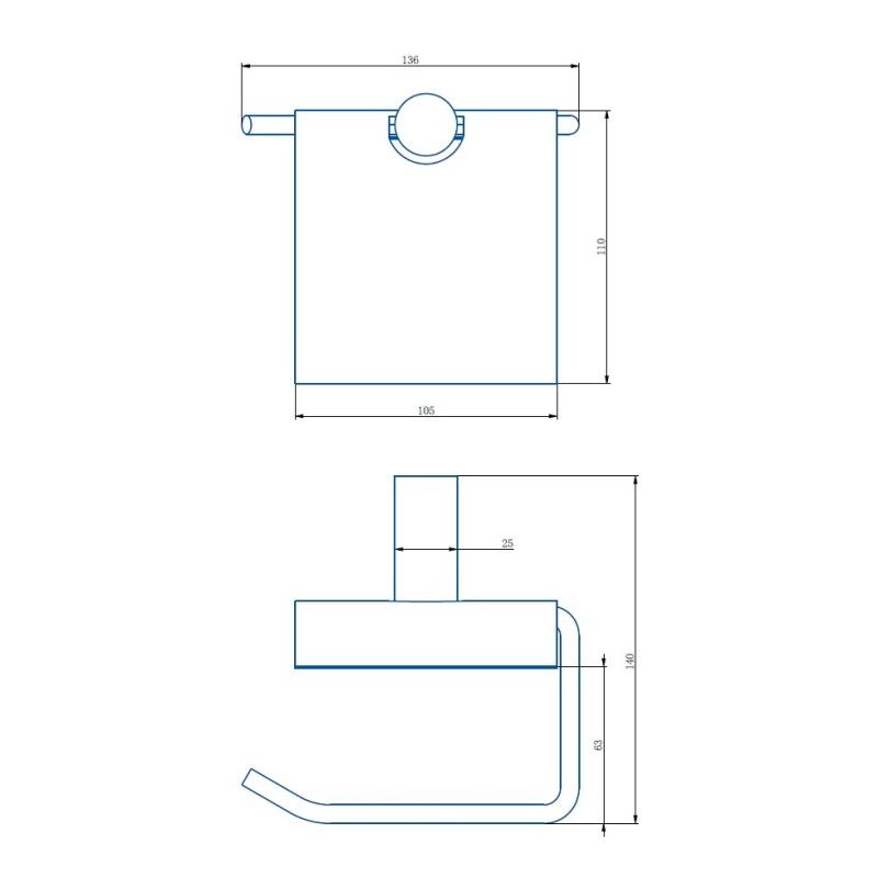Держатель для туалетной бумаги Haiba HB8403-4, бронза