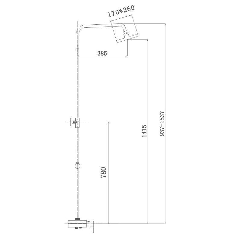 Душевая система Haiba HB2420, черный