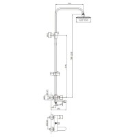 Душевая система Haiba HB2401, хром