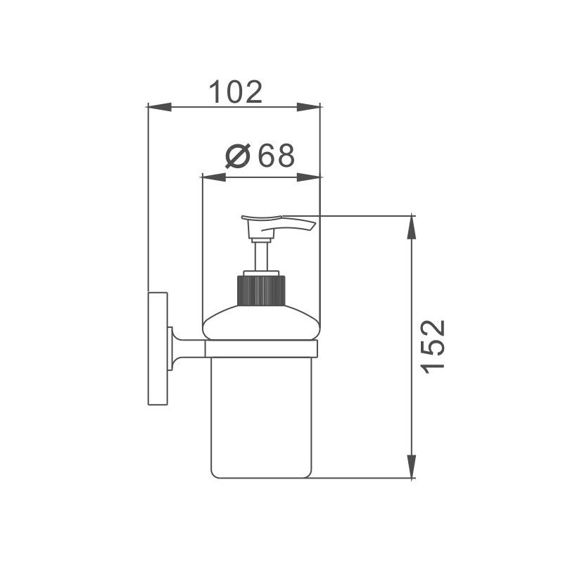 Дозатор жидкого мыла Haiba HB1927, хром