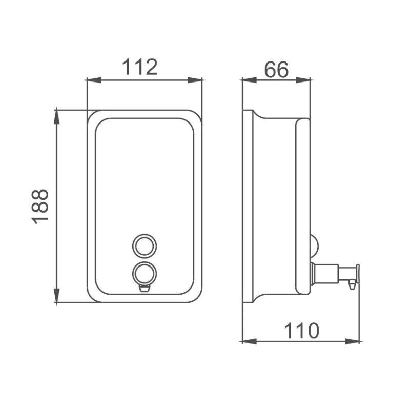 Дозатор жидкого мыла Haiba HB402, хром