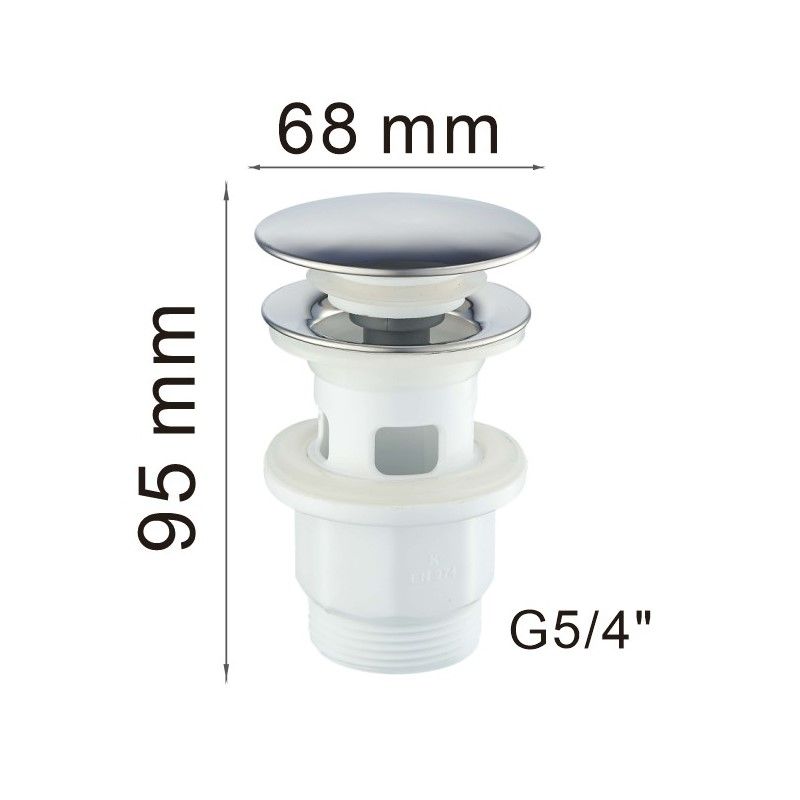 Донный клапан Haiba HB65-4, хром