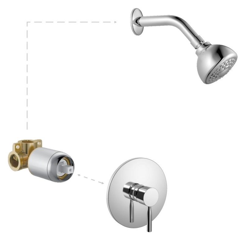 Встраиваемая душевая система Haiba HB80088, хром