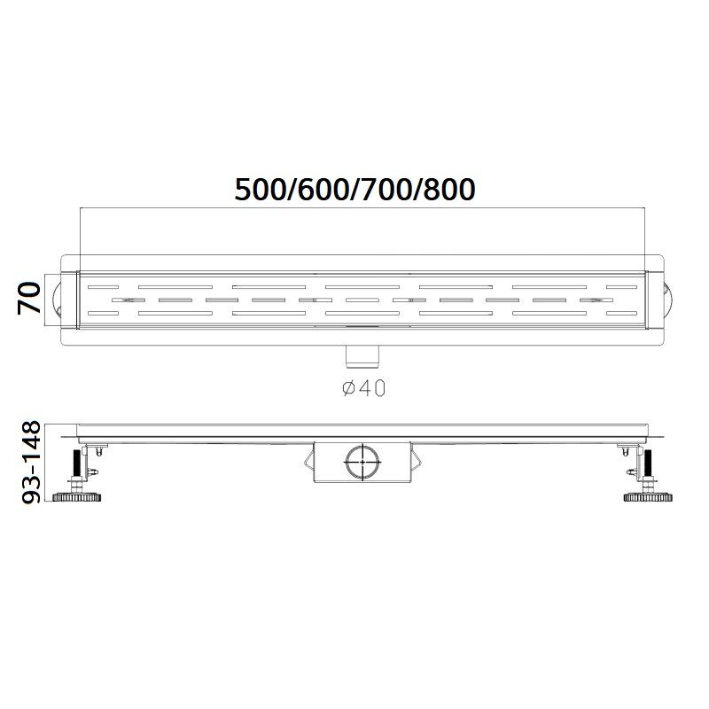 Душевой лоток Haiba HB91600-3, серый