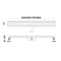 Душевой лоток Haiba HB93500-7, черный