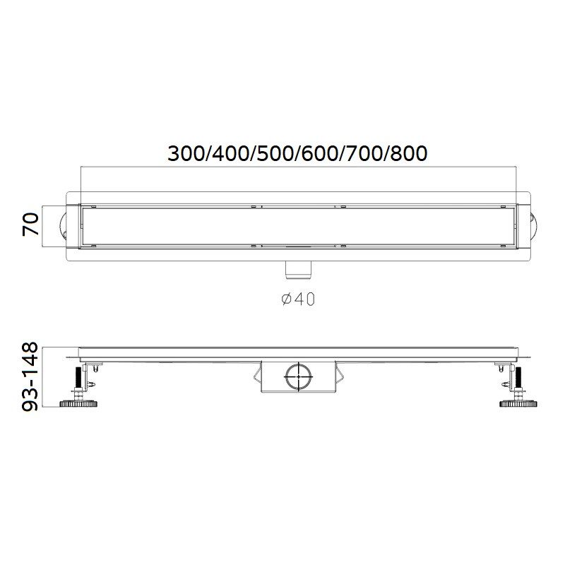Душевой лоток Haiba HB94500, сатин