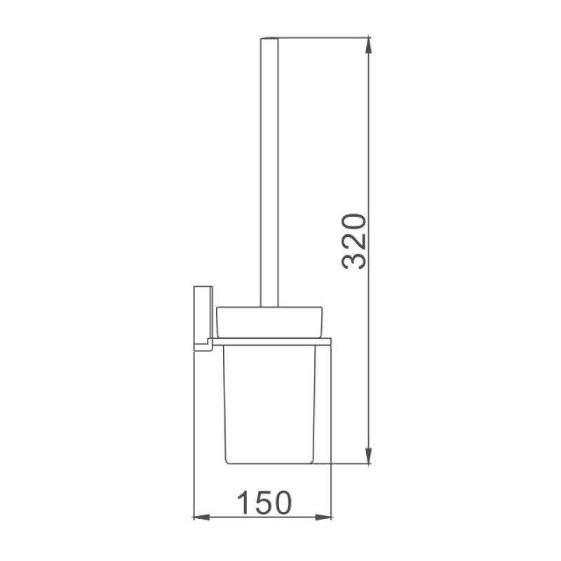 Ершик Haiba HB8810, хром