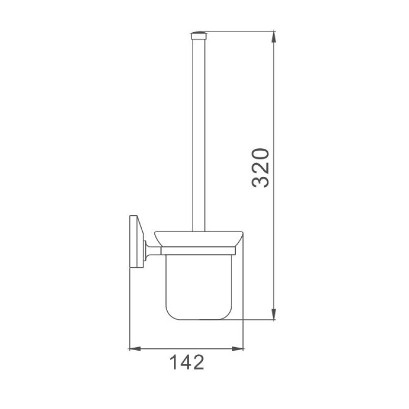 Ершик Haiba HB1610, хром