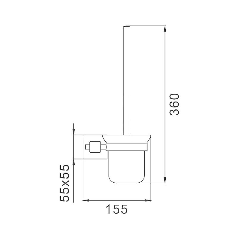 Ершик Haiba HB8910, хром
