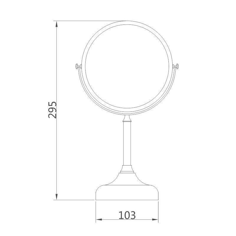 Зеркало косметическое Haiba HB6206, с увеличением, Хром