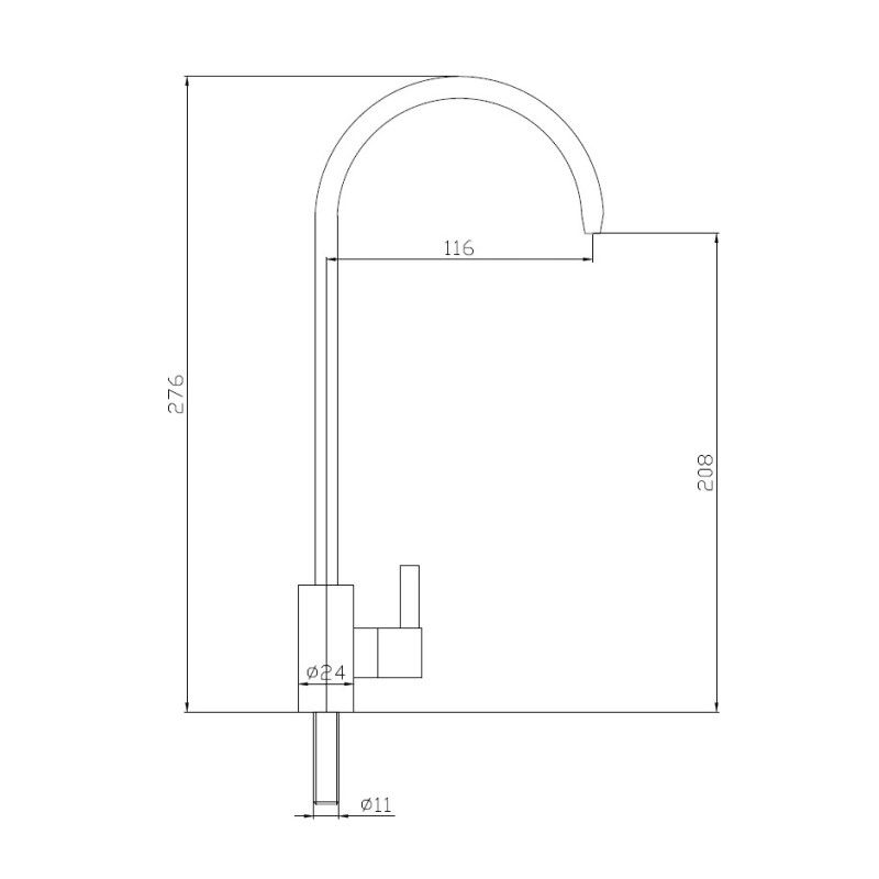 Кран на одну воду Haiba HB4184, сталь