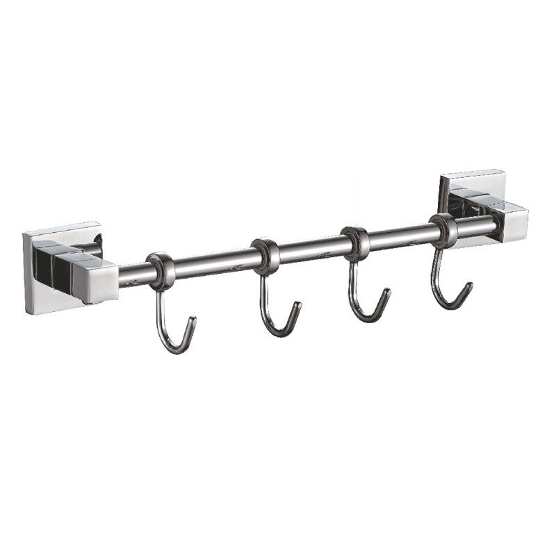 Планка с крючками для полотенец Haiba HB8615-4, хром