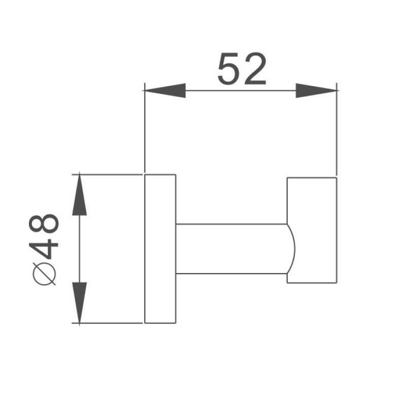 Крючок для ванной комнаты Haiba HB1705-1, хром