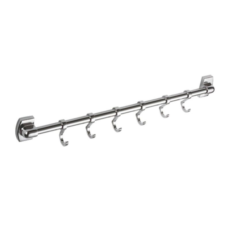 Планка с крючками для полотенец Haiba HB209-6, хром