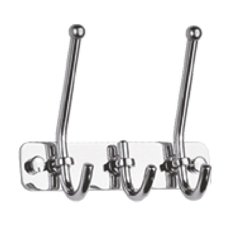 Планка с крючками для полотенец Haiba HB201-3, хром