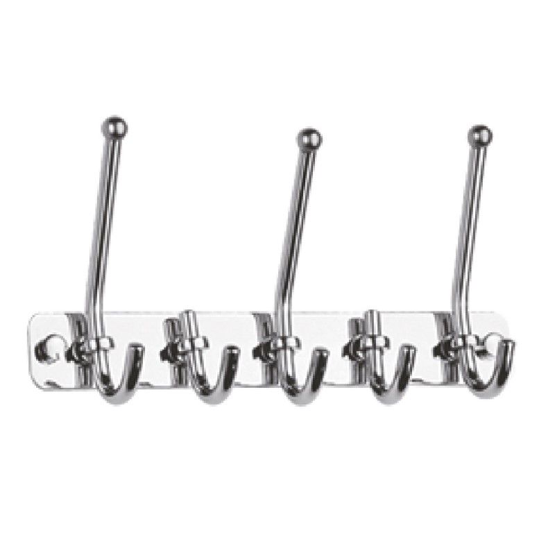 Планка с крючками для полотенец Haiba HB201-5, хром