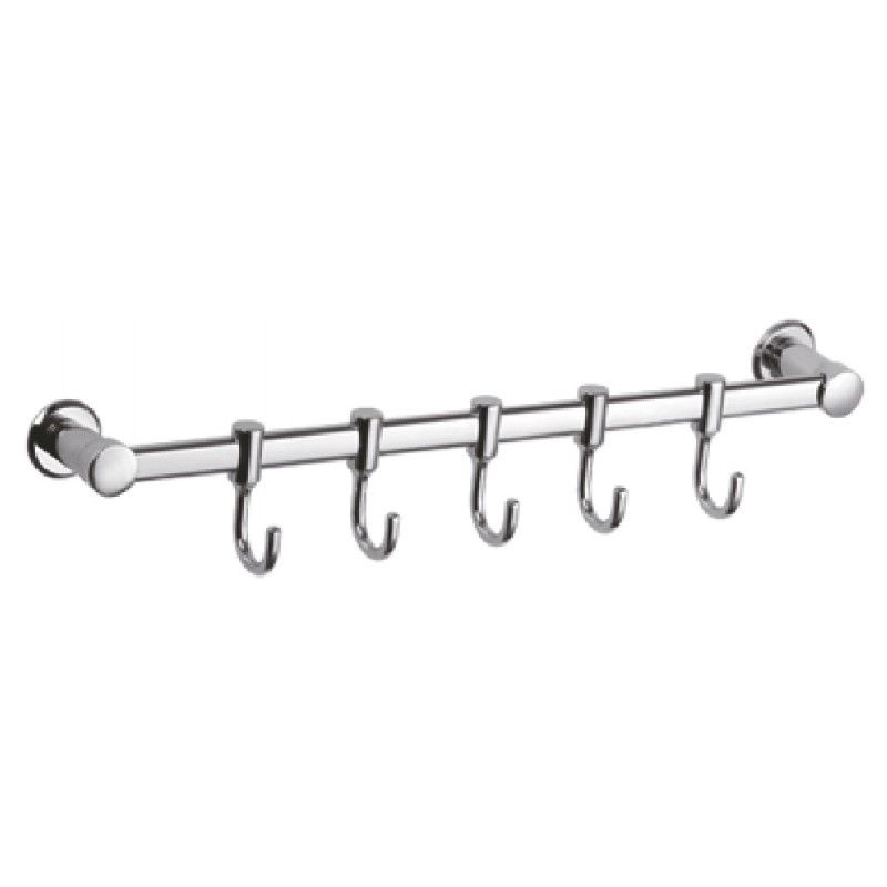 Планка с крючками для полотенец Haiba HB205-5, хром