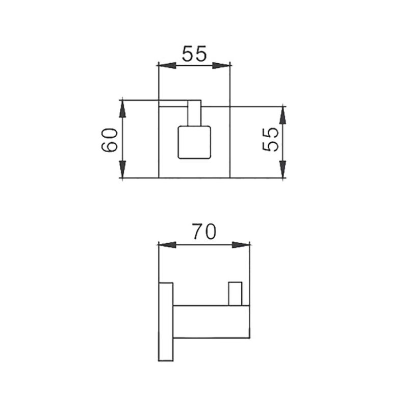 Крючок для ванной комнаты Haiba HB8905-1, черный