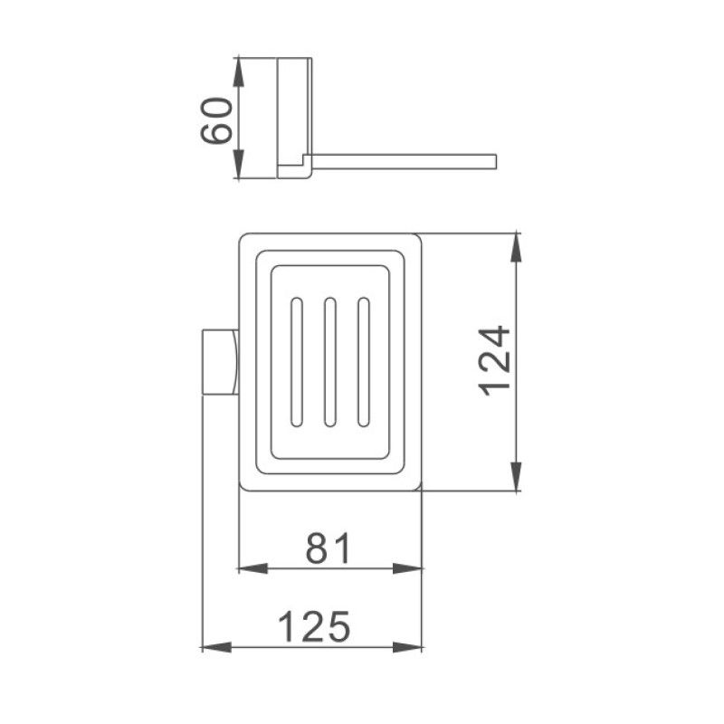 Мыльница Haiba HB8802-1, хром