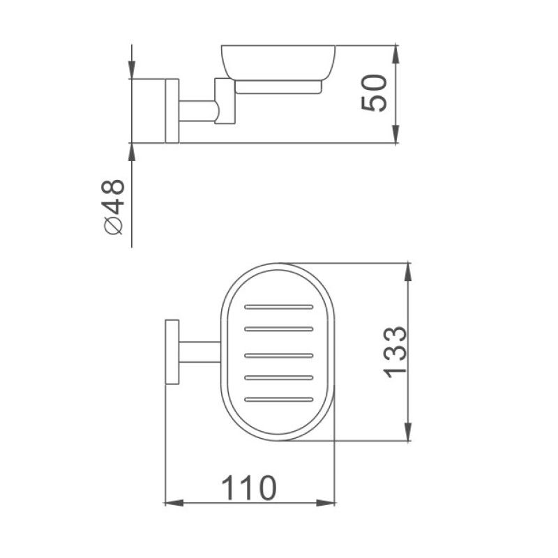 Мыльница Haiba HB1702, хром
