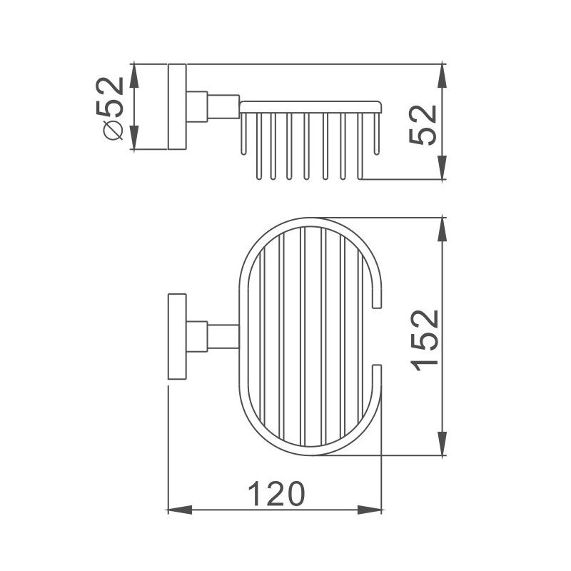Мыльница Haiba HB1702-1, хром