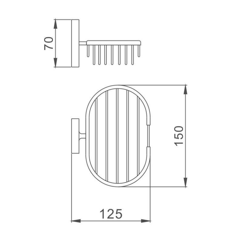 Мыльница Haiba HB1902-2, хром
