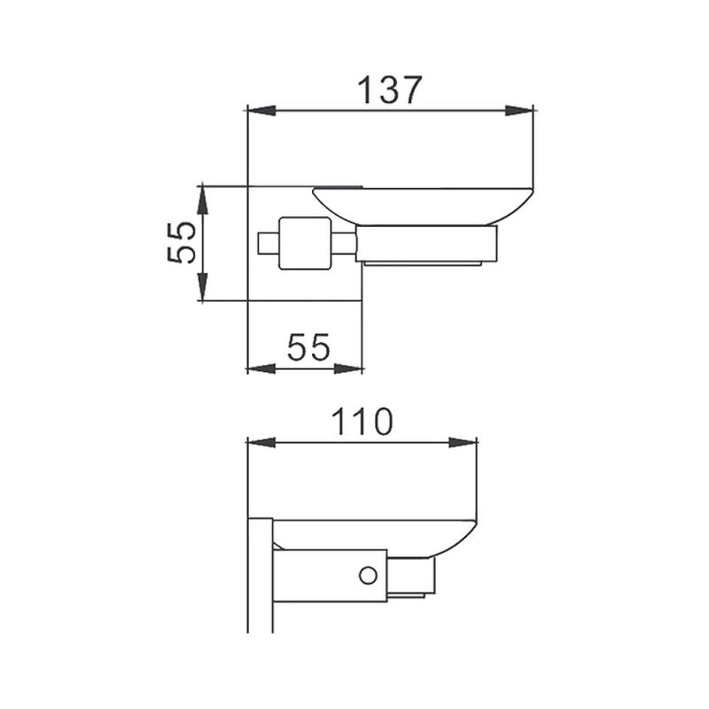 Мыльница Haiba HB8902, черный