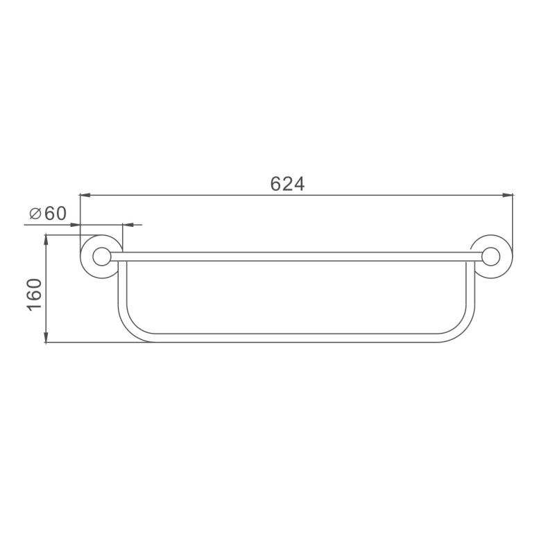 Полка для полотенец Haiba HB8324, сталь