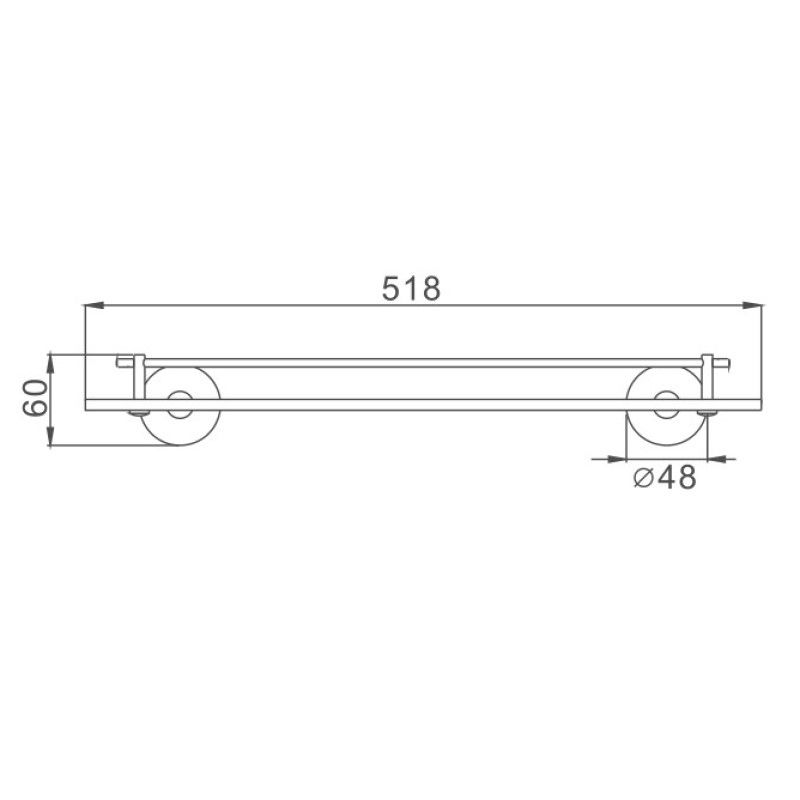 Полка стеклянная Haiba HB8707, черный