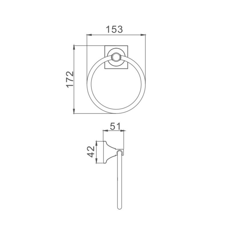 Полотенцедержатель Haiba HB8504, хром