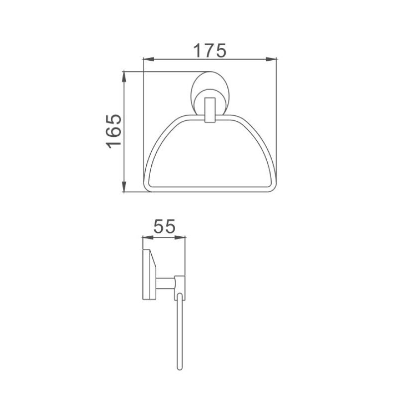 Полотенцедержатель Haiba HB1604-2, хром