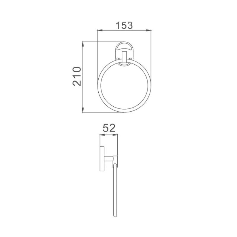 Полотенцедержатель Haiba HB1904, хром