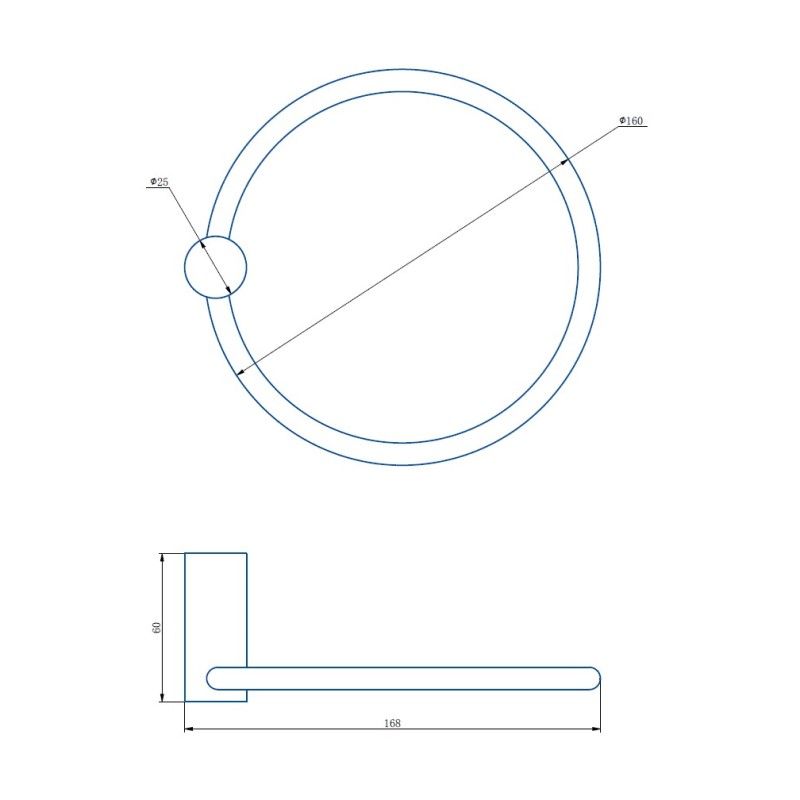 Полотенцедержатель Haiba HB8404, хром