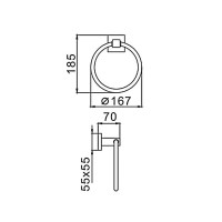 Полотенцедержатель Haiba HB8904, черный