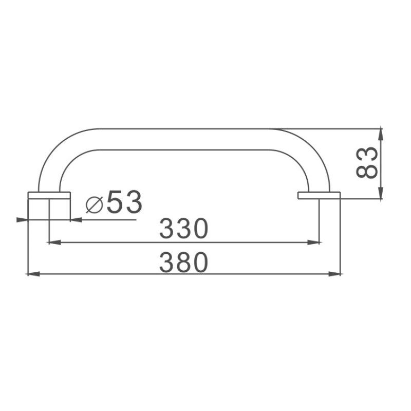 Поручень для ванной Haiba HB1718, хром