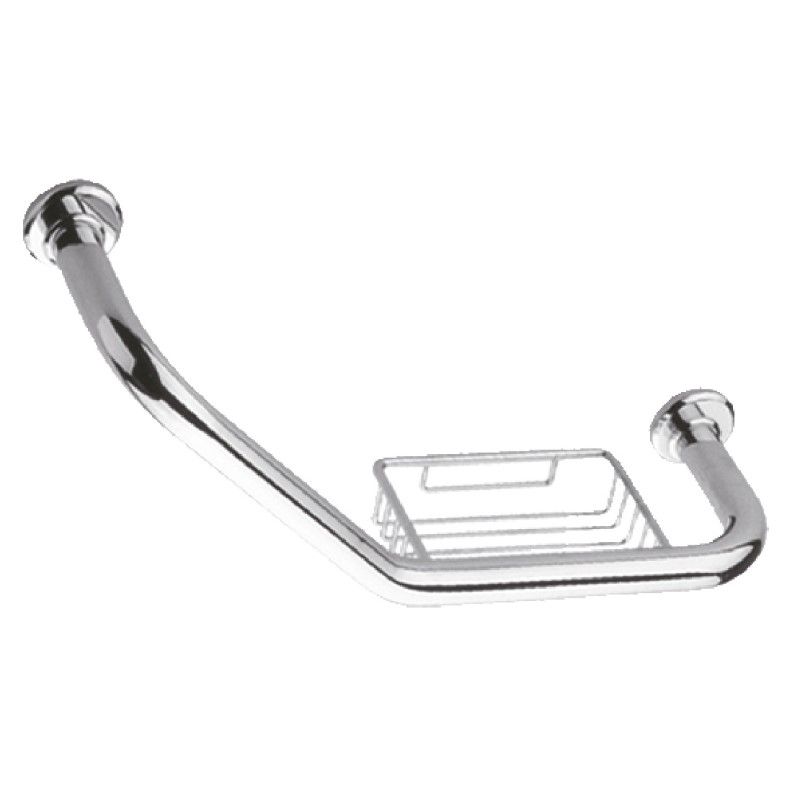 Поручень с мыльницей для ванной Haiba HB1719, хром