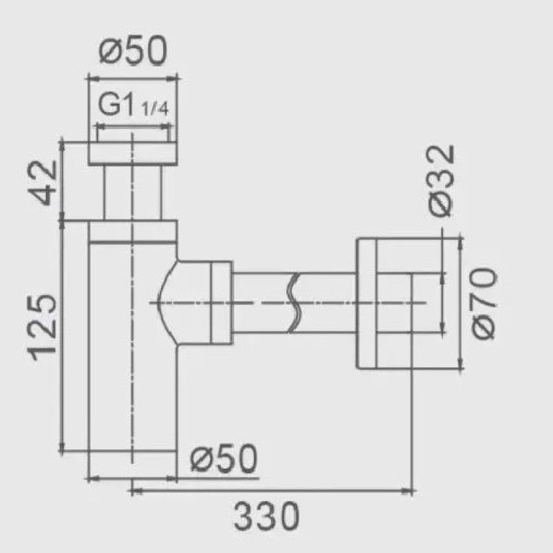 Сифон для раковины Haiba HB80-1, хром