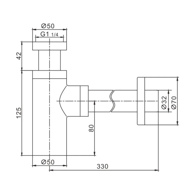 Сифон для раковины Haiba HB80-7, черный