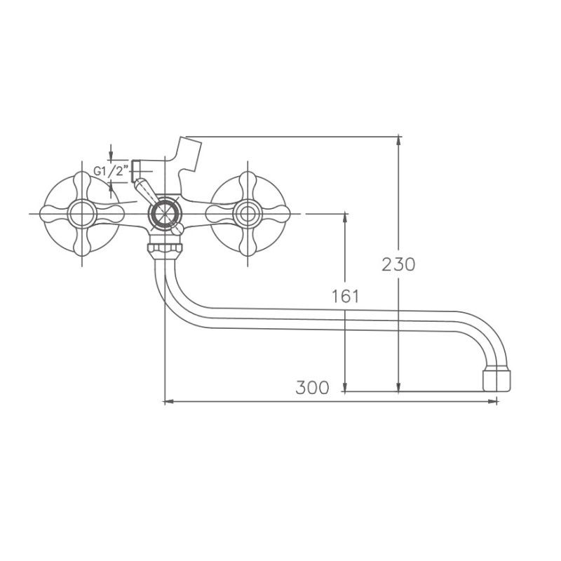 Смеситель для ванны Haiba HB2208, хром