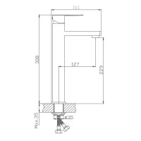 Смеситель для раковины Haiba HB11803, сатин