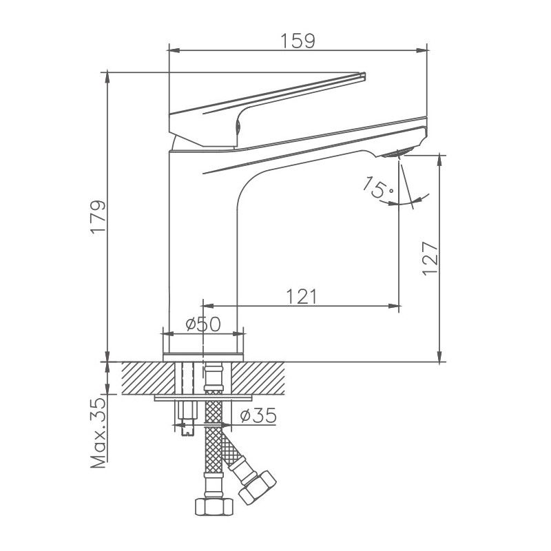 Смеситель для раковины Haiba HB10533-3, пепельный