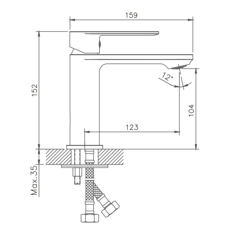 Смеситель для раковины Haiba HB10590-7, черный