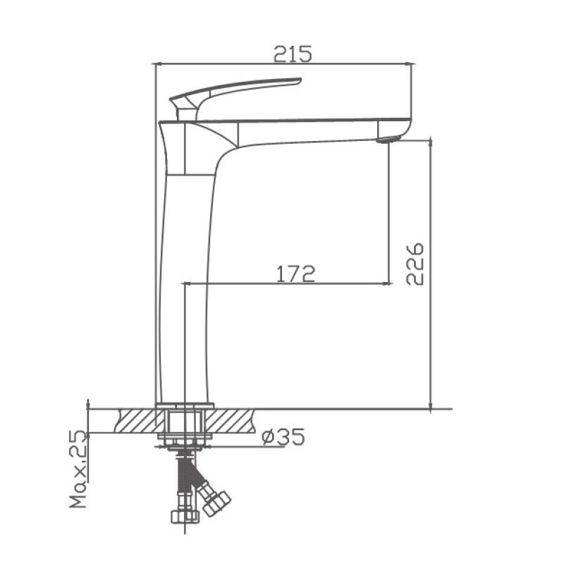 Смеситель для раковины Haiba HB11616, хром