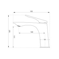 Смеситель для раковины Haiba HB10816-3, пепельный