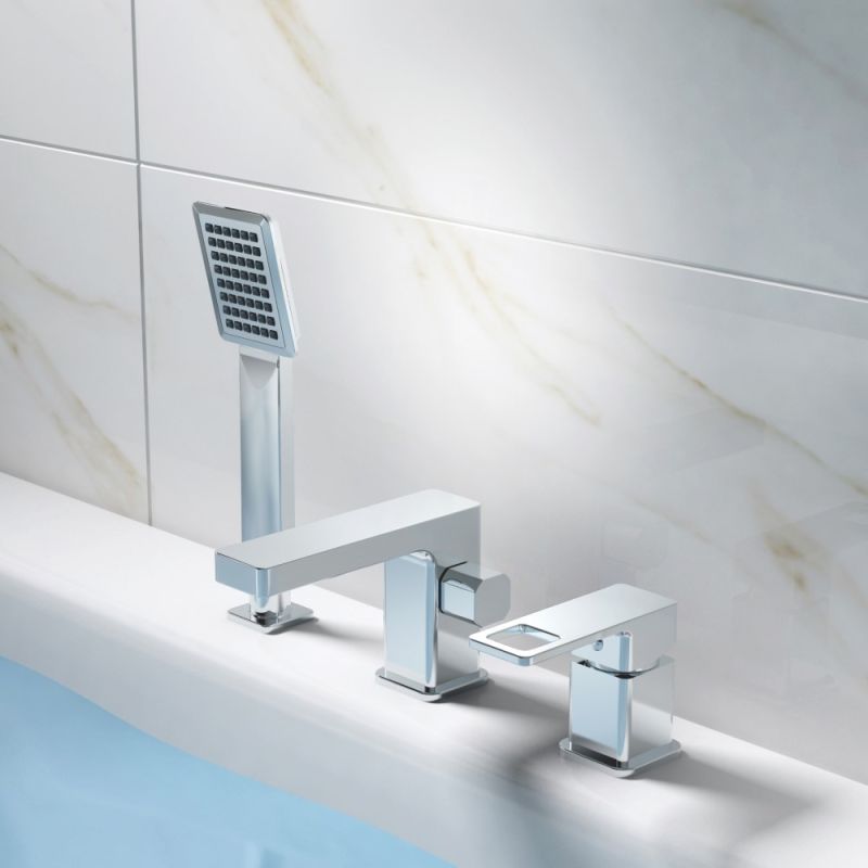 Смеситель на борт ванны Haiba HB80615, хром