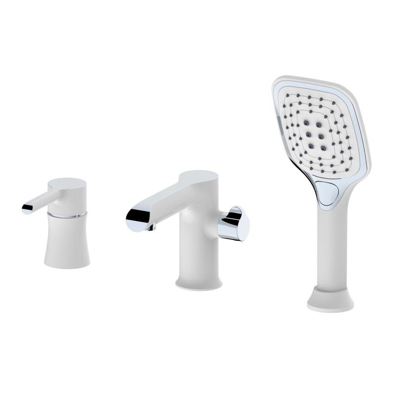 Смеситель на борт ванны Haiba HB80805-8, белый