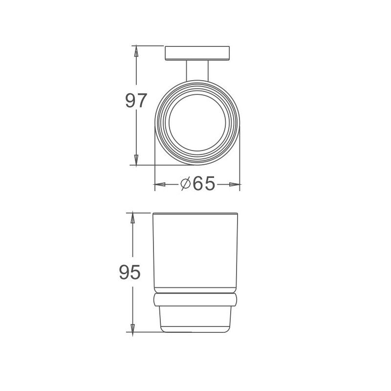 Стакан для ванной комнаты Haiba HB8606, хром