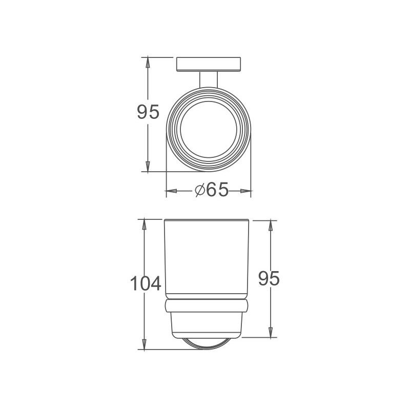 Стакан для ванной комнаты Haiba HB8706, черный