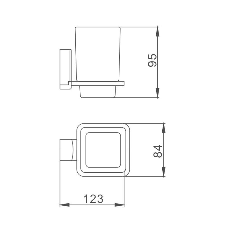 Стакан для ванной комнаты Haiba HB8806, хром