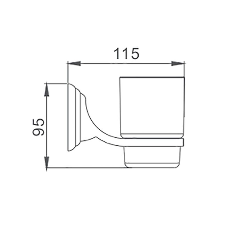 Стакан для ванной комнаты Haiba HB1506, хром